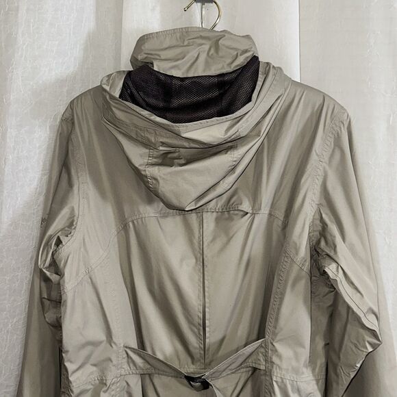 EMS L System Three Tan Lightweight Hooded Full Zip Rain Jacket - Picture 4 of 16